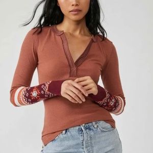 NWT Free People Mikah Layering Thermal Cuff / Autumn Combo Size M